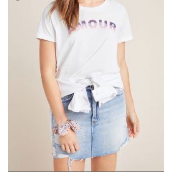 Sol Angeles White Tee with Amour Print - Picture 2 of 6